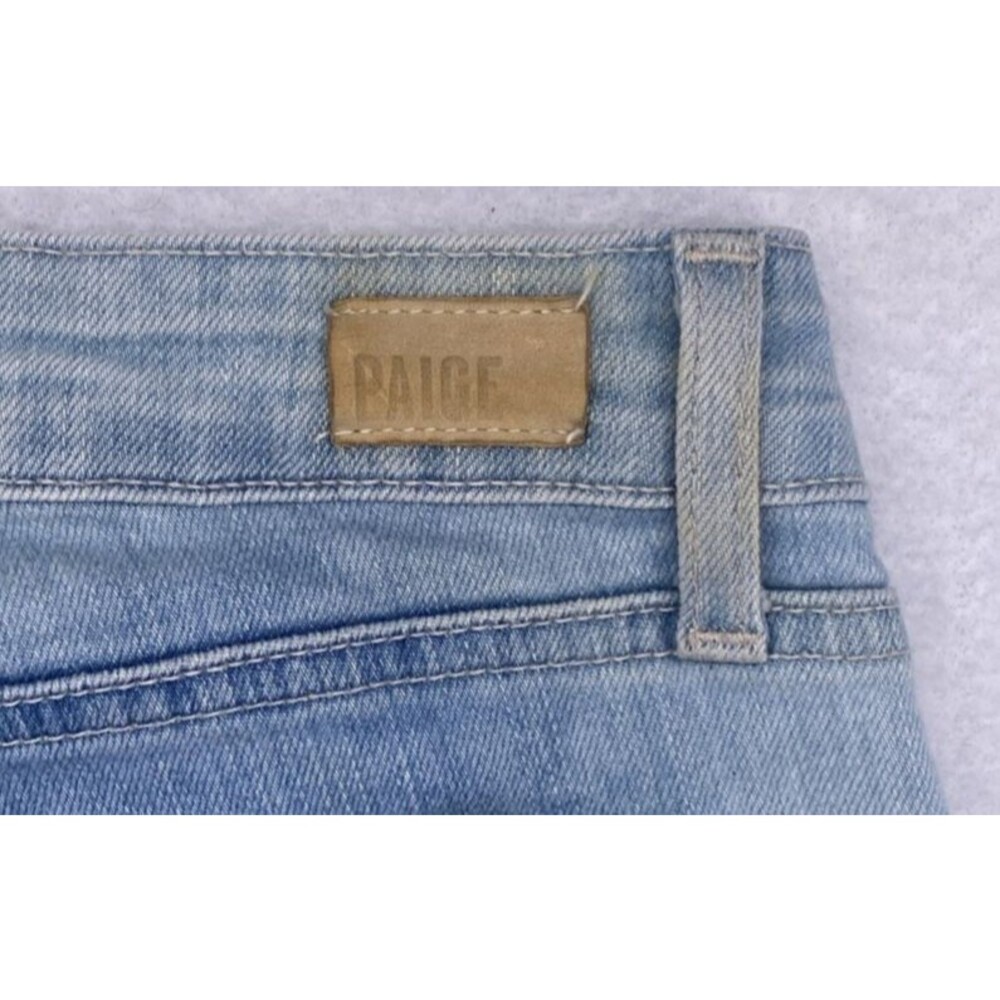 PAIGE Edgemont Skinny Zip Jeans Women’s 25 Light Wash USA Made Stretch Denim - Picture 14 of 14